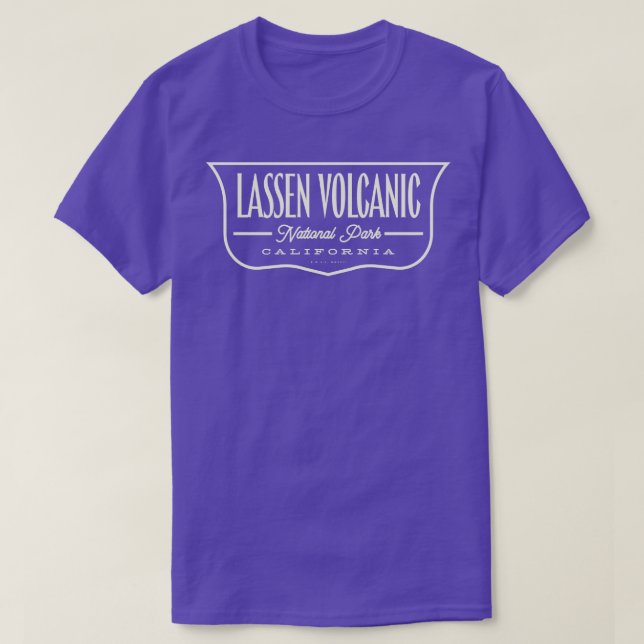 T-shirt Parc national volcanique de Lassen Bouclier Tan (Design devant)
