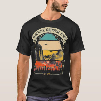T-shirt Parc national Yosemite Tunnel Rétro Vue Paysage