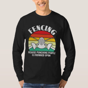 T-shirt Parce que frapper les gens est mal vu Escrime F