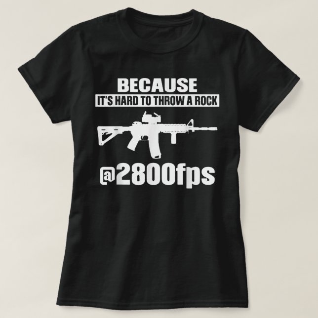 T-shirt Parce qu'il est difficile de lancer un Rock 2800 f (Design devant)