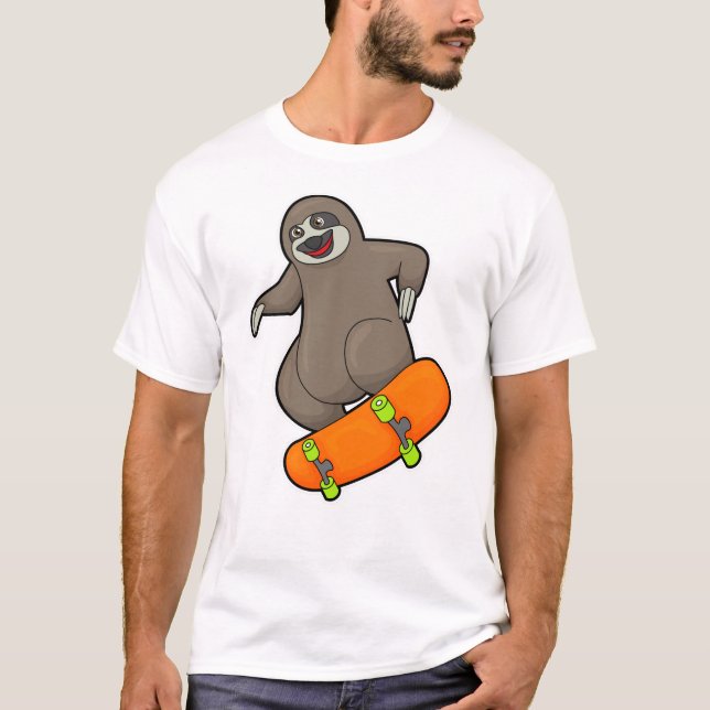 T-shirt Parcelle en skate avec skateboard (Devant)
