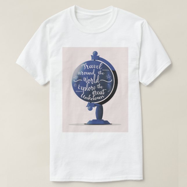T-shirt Parcourir le monde Explorez le grand inconnu (Design devant)