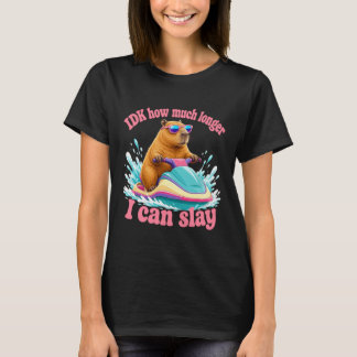 T-shirt Parcours aquatique capybara décontracté vibes de s