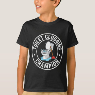 T-shirt Parcours de bouchage de toilettes champion