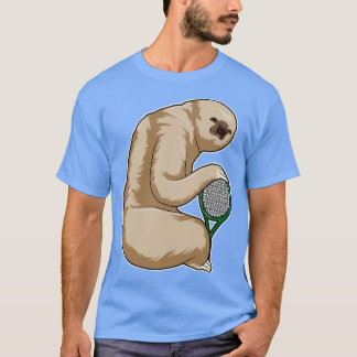 T-shirt Parcours de tennis avec raquette de tennis