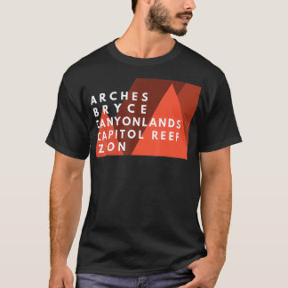 T-shirt Parcs nationaux de l'Utah Le Puissant Cinq Souveni
