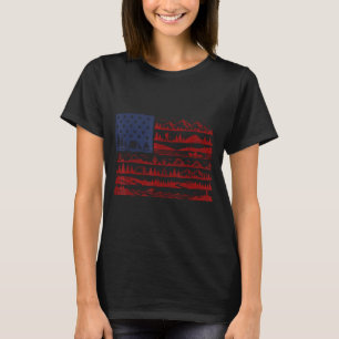 T-shirt Parcs nationaux drapeau américain patriotique 4 ju