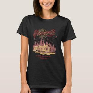 T-shirt Parcs nationaux du Yosemite Rétro Camping Hiker Te