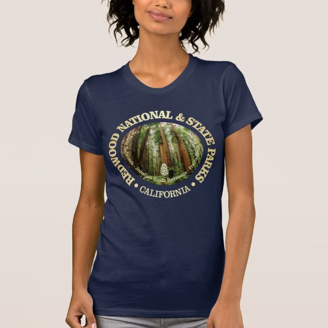 T-shirt Parcs nationaux et nationaux de Redwood (NP2) (Devant)