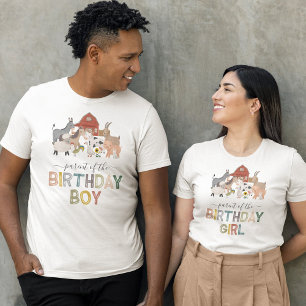 T-shirt Parent agricole de la fille d'anniversaire