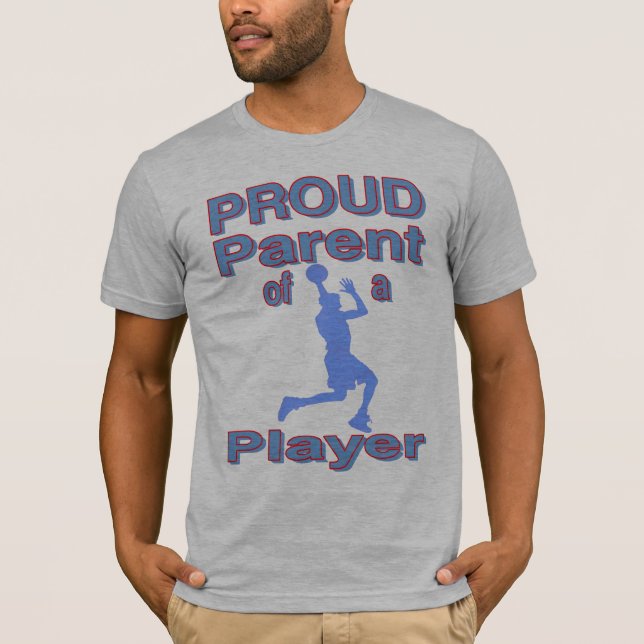 T-shirt Parent fier de fils de basket-ball (Devant)