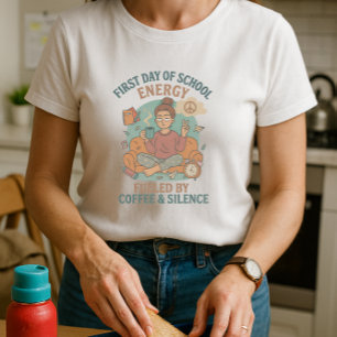 T-shirt Parent mignon et amusant; Premier jour de l'énergi