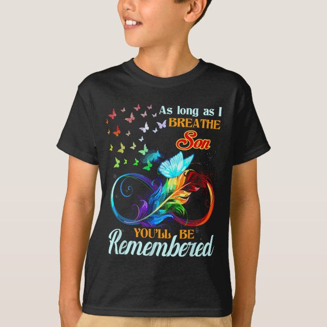 T-shirt Parents Amour & Miss Son Mémoire de mon Fils au Ci (Devant)