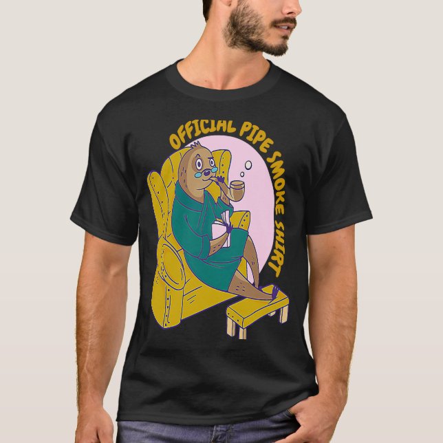 T-shirt paresse de fumée de pipe officielle (Devant)