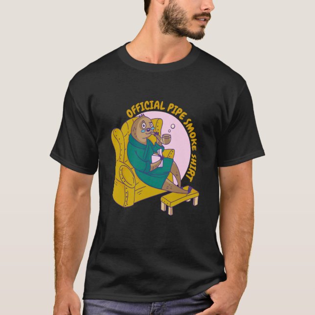 T-shirt paresse de fumée de pipe officielle (Devant)