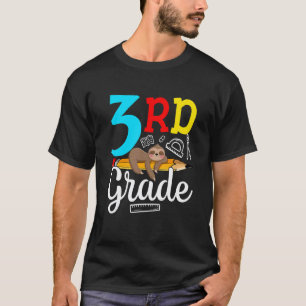 T-shirt Paresseux de 3e année de retour à l'école Joyeux 1