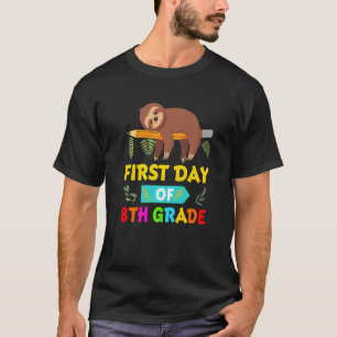 T-shirt Paresseux de l'école Premier Jour de la Huitième A