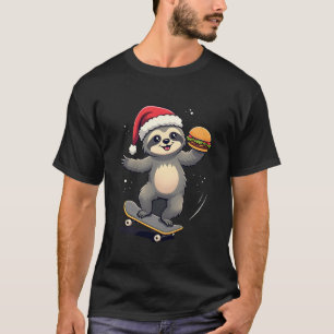 T-shirt PAResseux de noël Funny Christmas Sloth Planche à