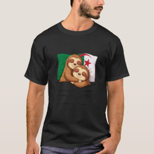 T-shirt Paresseux Drapeau Algérien Pyjama Soirée Pyjama Al