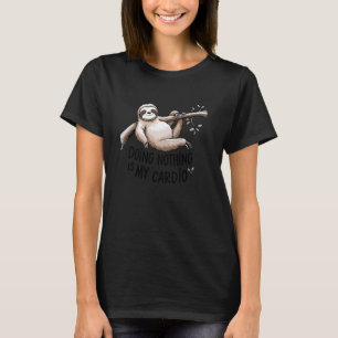 T-shirt Paresseux Drôle Gym Humour Paresseux Pas de Cardio