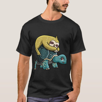 T-shirt Paresseux et tortue vintage