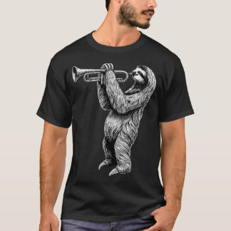 T-shirt Paresseux jouant de la trompette Trompettiste Inst