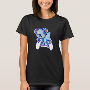 T-shirt Paresseux Koala Joueur Vidéo Jeux Mignon Animal Ou