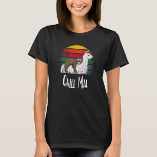 T-shirt Paresseux Mal Fainéant Avec Lama Amusant Alpaga