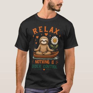 T-shirt Paresseux Méditation Calme Pleine Conscience Paisi