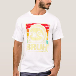 T-shirt Paresseux mignon drôle de mème graphique Bruh pour