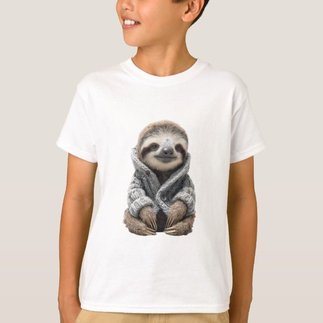 T-shirt Paresseux Mignon Enfant Sweater (Devant)