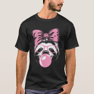 T-shirt Paresseux portant des lunettes et soufflant du che