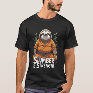 T-shirt Paresseux Shaolin Paresseux Endormi Maître Kung Fu