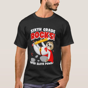 T-shirt Paresseux Super-héros 6e année Rocks Enfant Rentré
