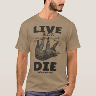 T-shirt Paresseux Vivant Lent Vintage