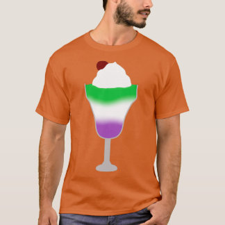 T-shirt Parfait du drapeau de la fierté de la genderqueer