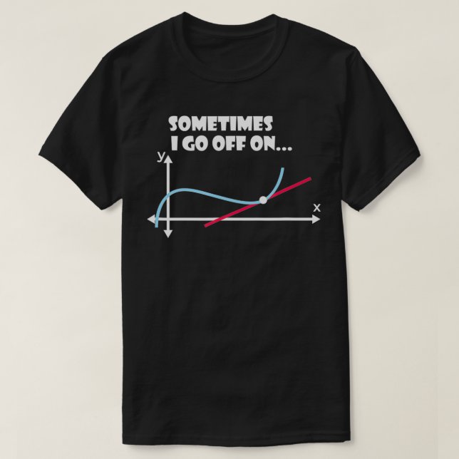 T-shirt Parfois je sors sur une chemise tangente Funny Mat (Design devant)