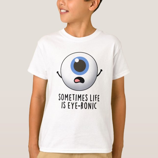 T-shirt Parfois, La Vie Est Un Jeu D'Oeil Drôle (Devant)