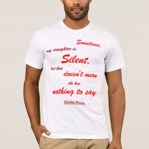 T-shirt Parfois Silencieux amis et famille lumière