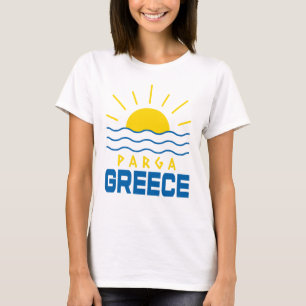 T-shirt Parga Grèce Soleil et Vagues de Mer Femmes