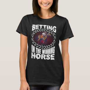 T-shirt Pari sur le jockey du cheval gagnant Courses hippi