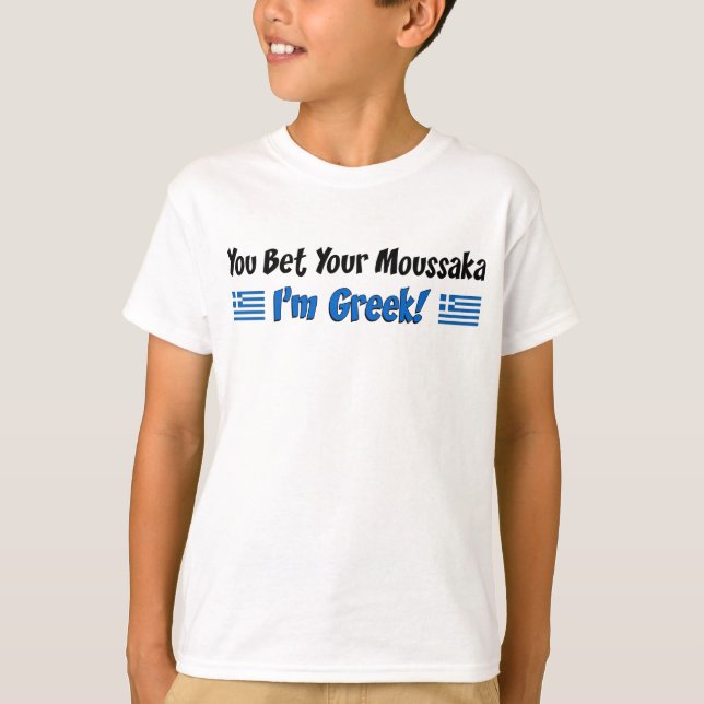T-shirt Parier votre Moussaka grec (Devant)
