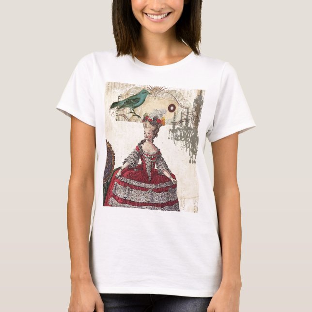 T-shirt Paris Chandelier reine Marie Antoinette (Devant)