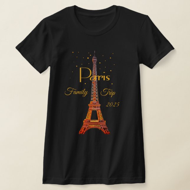 T-Shirt Paris Eiffelturm Gold (Ablage )