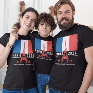 T-shirt Paris France Famille Vacances Souvenir