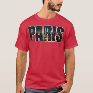 T-shirt Paris France - Skyline de nuit - Photo urbaine Pol