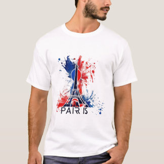 T-shirt Paris France Tour Eiffel Cadeau