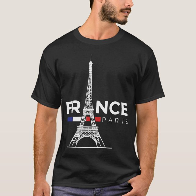 T-shirt Paris France Ville d'Amour Tour Eiffel Europe (Devant)