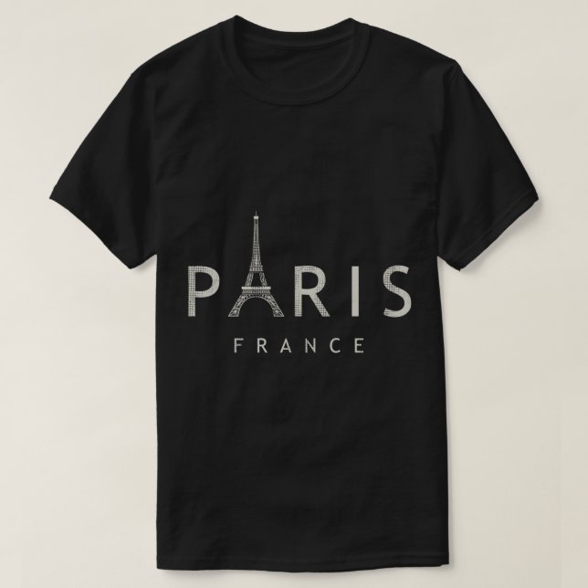 T-shirt Paris France Vintage (Design devant)