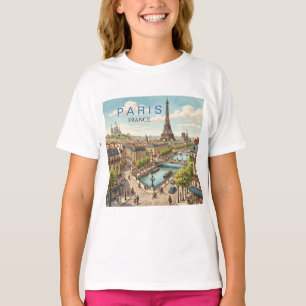 T-shirt Paris France Voyage Art Rétro